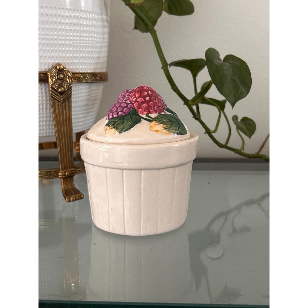 Vintage Lefton Raspberry‎ Jam Jar - Picture 3 of 10